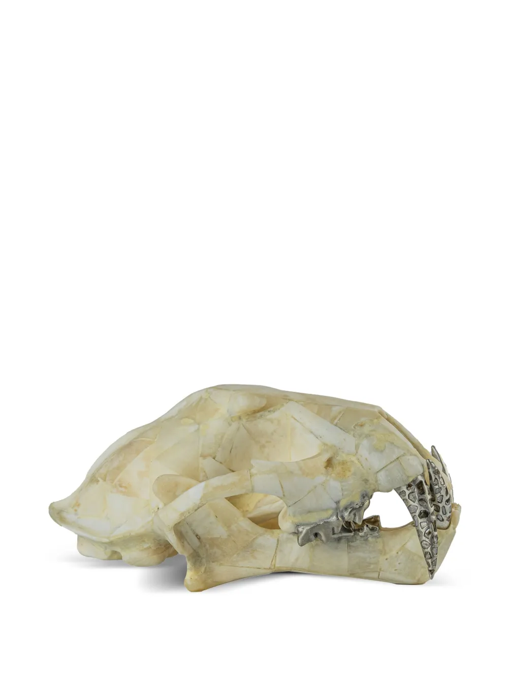 Parts Of Four Leopard Skull Decor In Neutrals