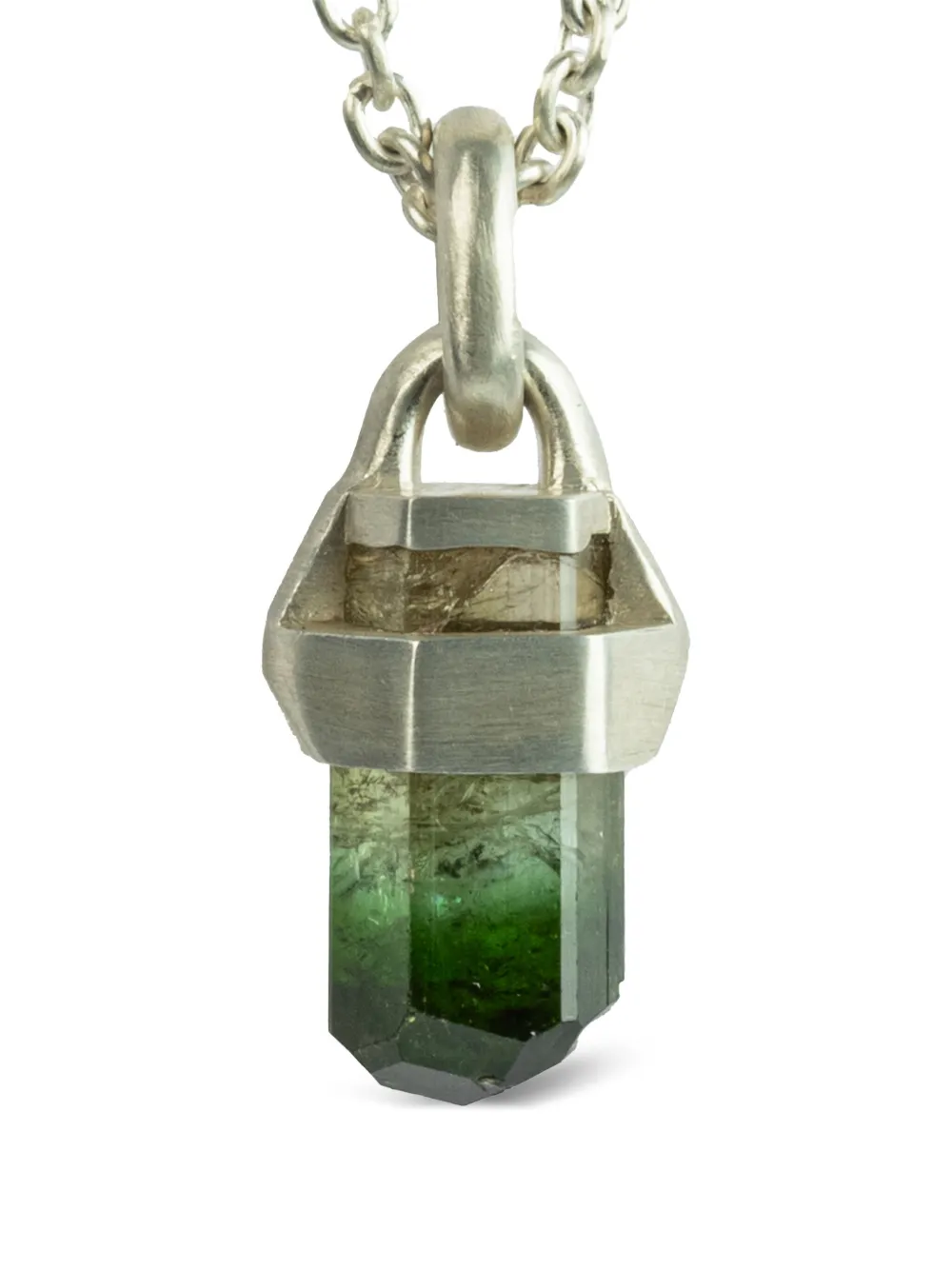 Parts Of Four Sterling Silver Talisman Elbaite Necklace In Silver