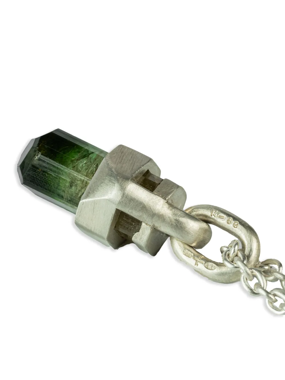 Parts Of Four Sterling Silver Talisman Elbaite Necklace In Silver