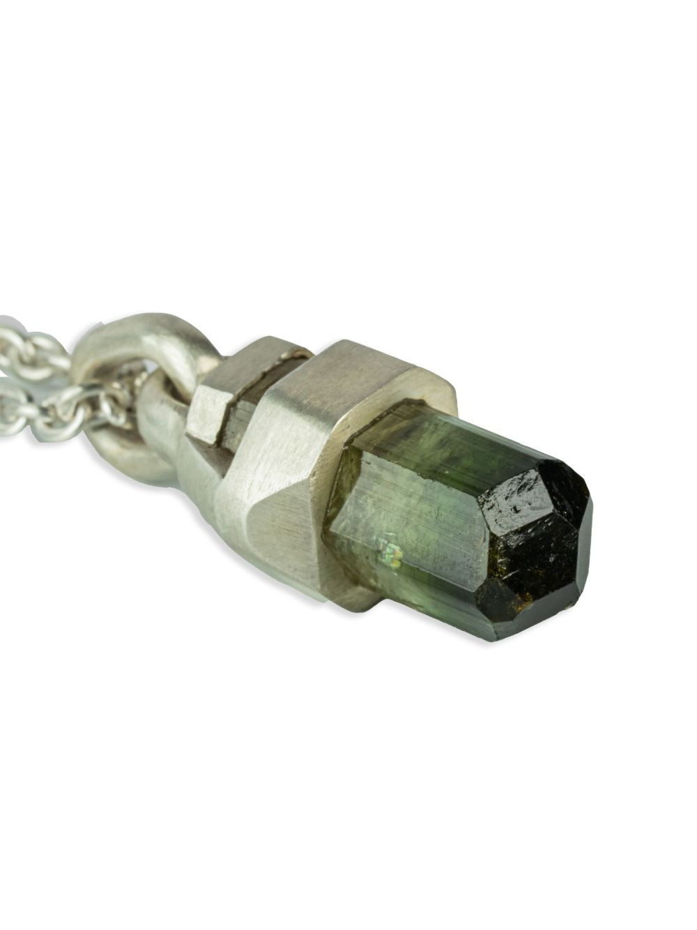 Parts of Four sterling silver Talisman elbaite necklace - Zilver