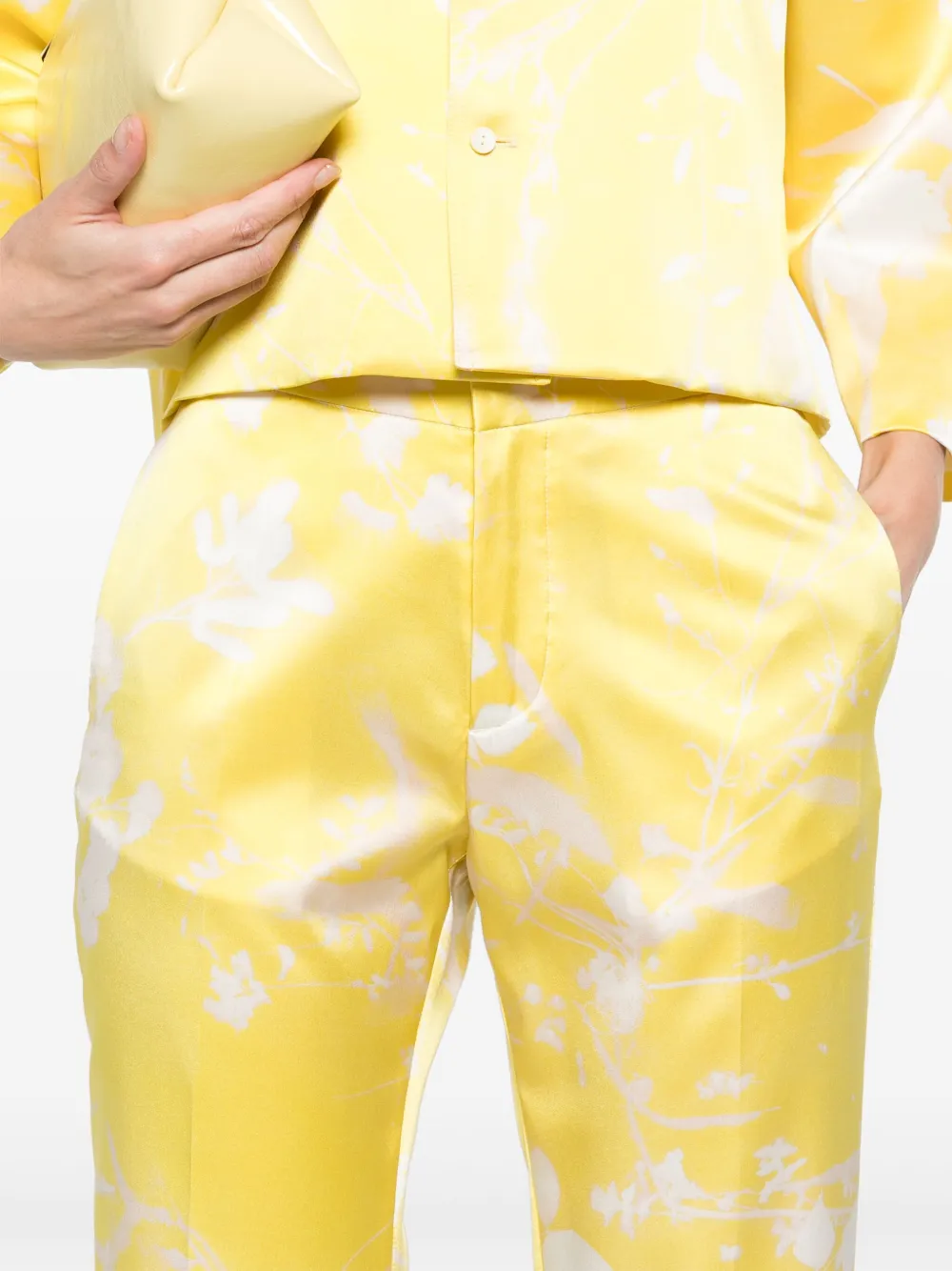 Fabiana Filippi Zijden broek Geel