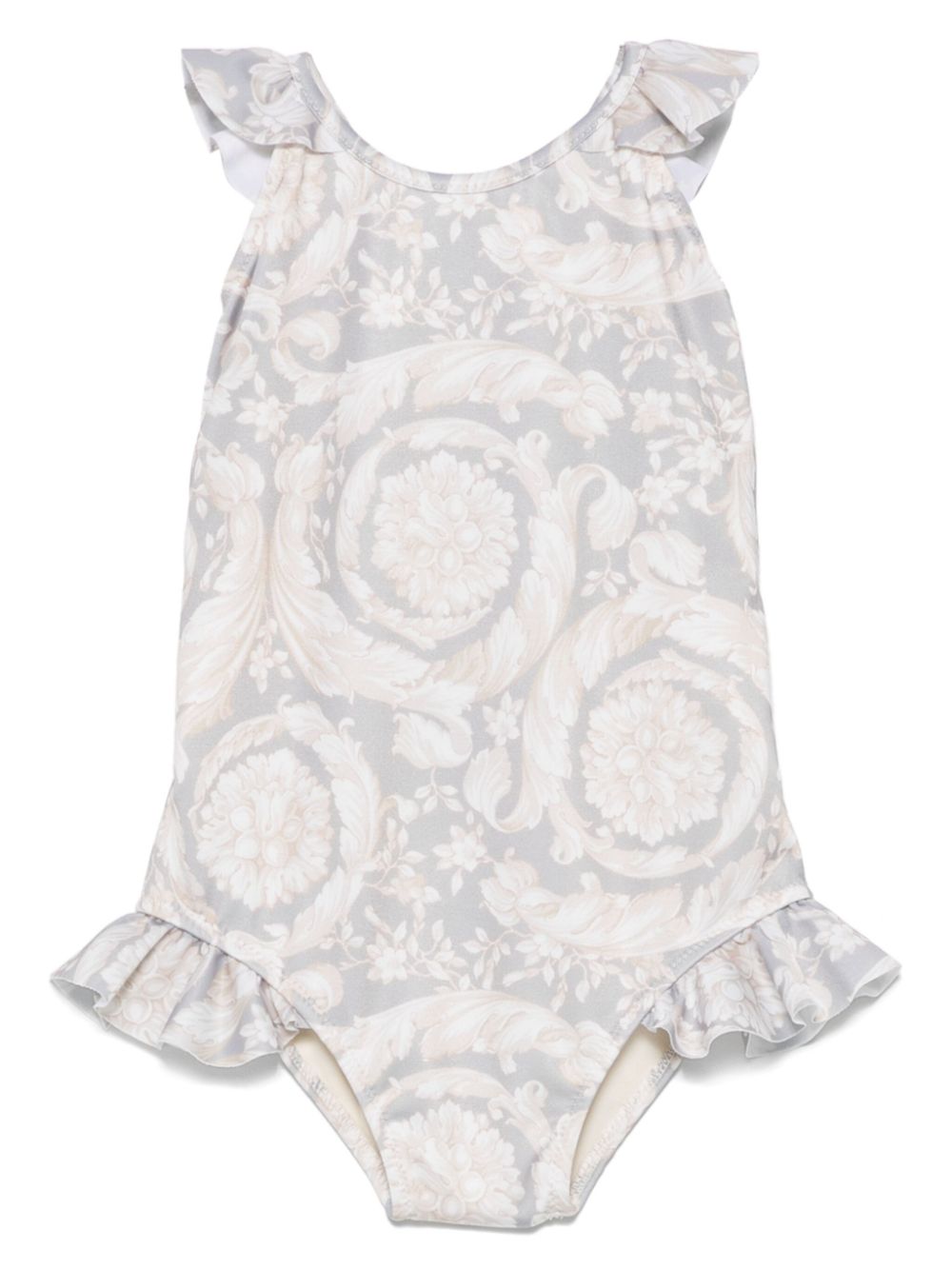 Versace Kids Barocco swimsuit Beige