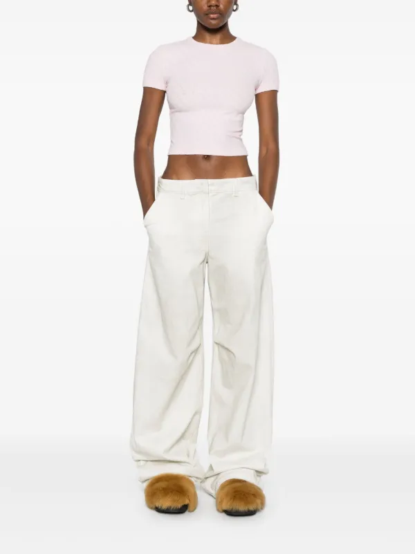 Alexander Wang logo-jacquard short-sleeve T-shirt | Pink