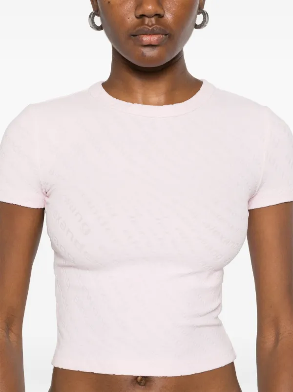 【ALEXANDER WANG】Jacquard logo t-shirt /ロゴ Tシャツ Alexander Wang logo-jacquard short-sleeve T-shirt | Pink