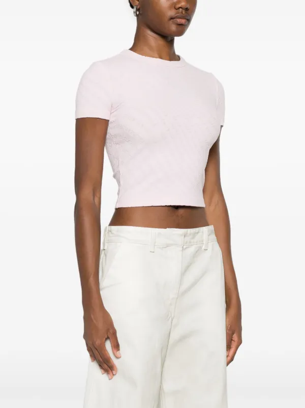 Alexander Wang logo-jacquard short-sleeve T-shirt | Pink