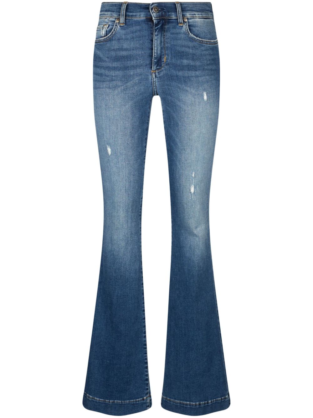 rhinestone-embellished bootcut jeans