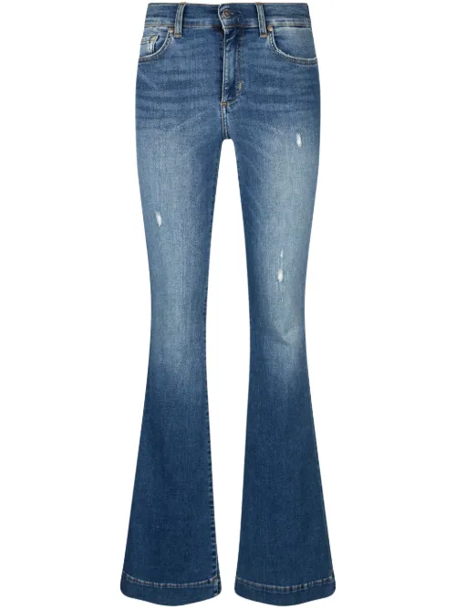 Jean bootcut à ornements strassés - LIU JO - Modalova