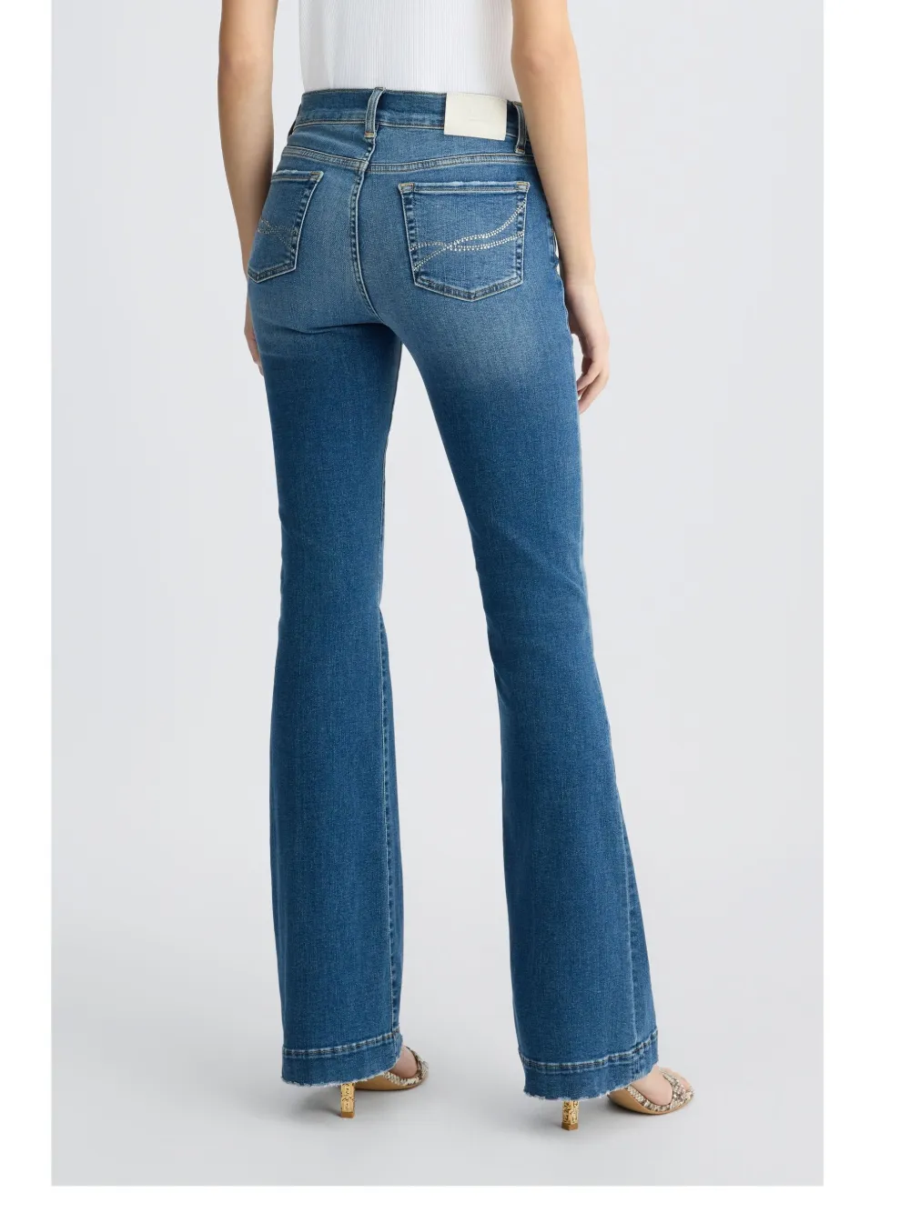 LIU JO Jeans met stras Blauw