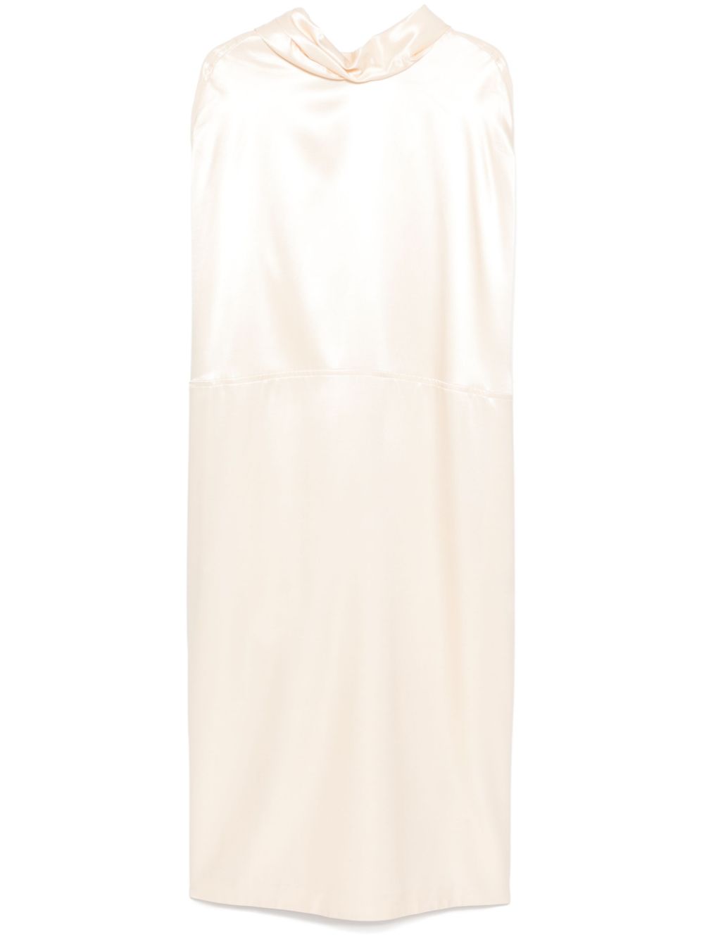 Jil Sander Satijnen maxi-jurk Beige