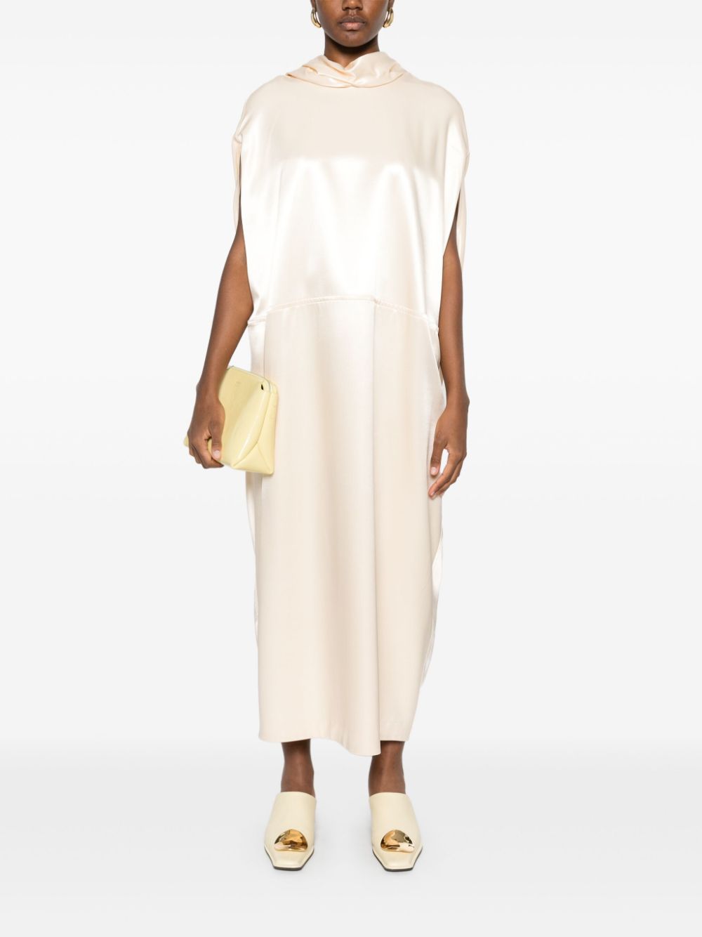 Jil Sander satin maxi dress - Beige