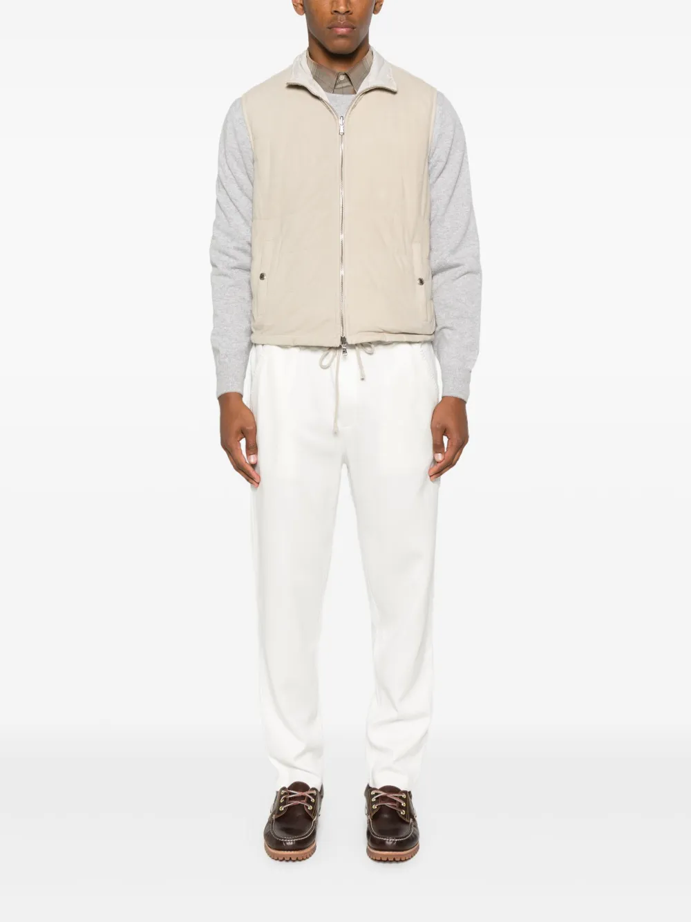 Eleventy cotton trousers - Wit