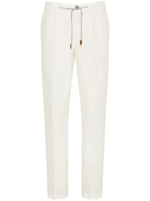 Eleventy drawstring tapered trousers