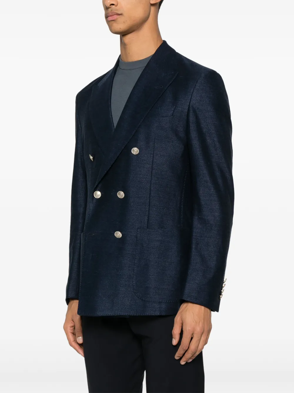 Eleventy Blazer met dubbele rij knopen Blauw