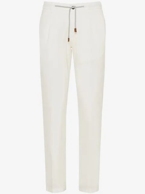 Eleventy drawstring straight-leg trousers