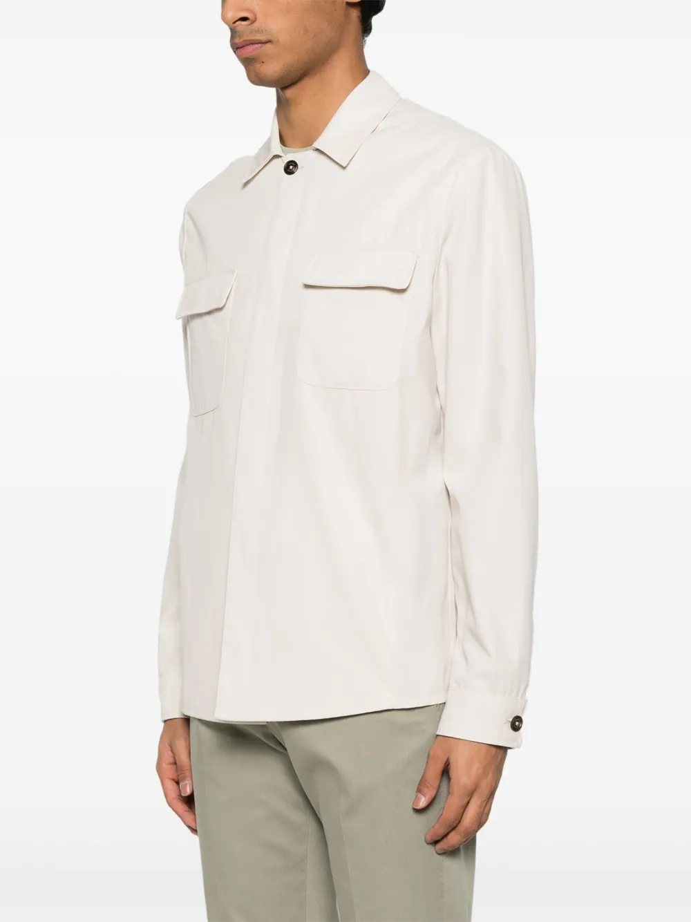 Eleventy Katoenen shirtjack Beige