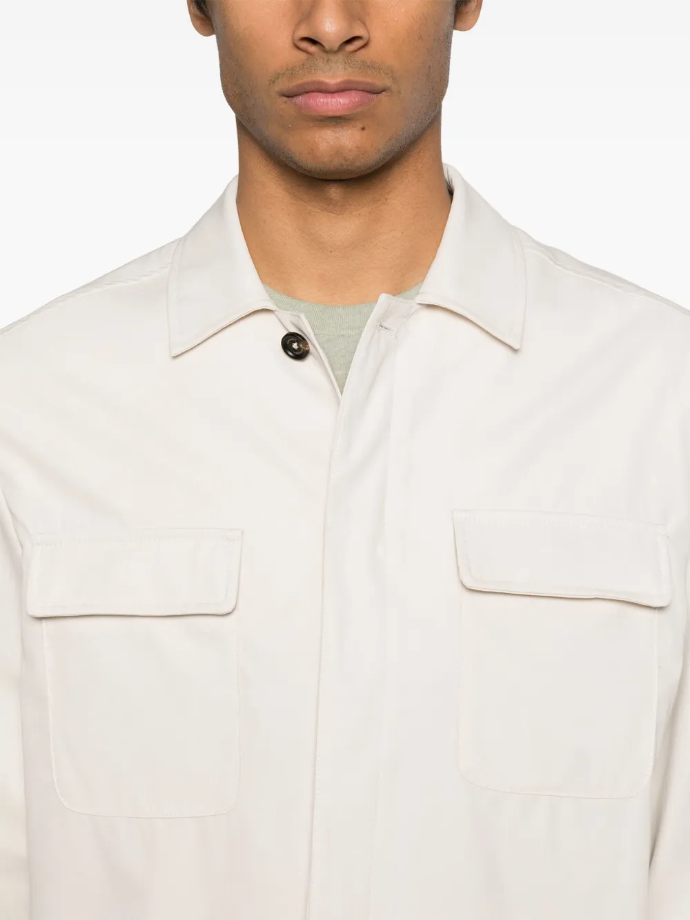 Eleventy Katoenen shirtjack Beige