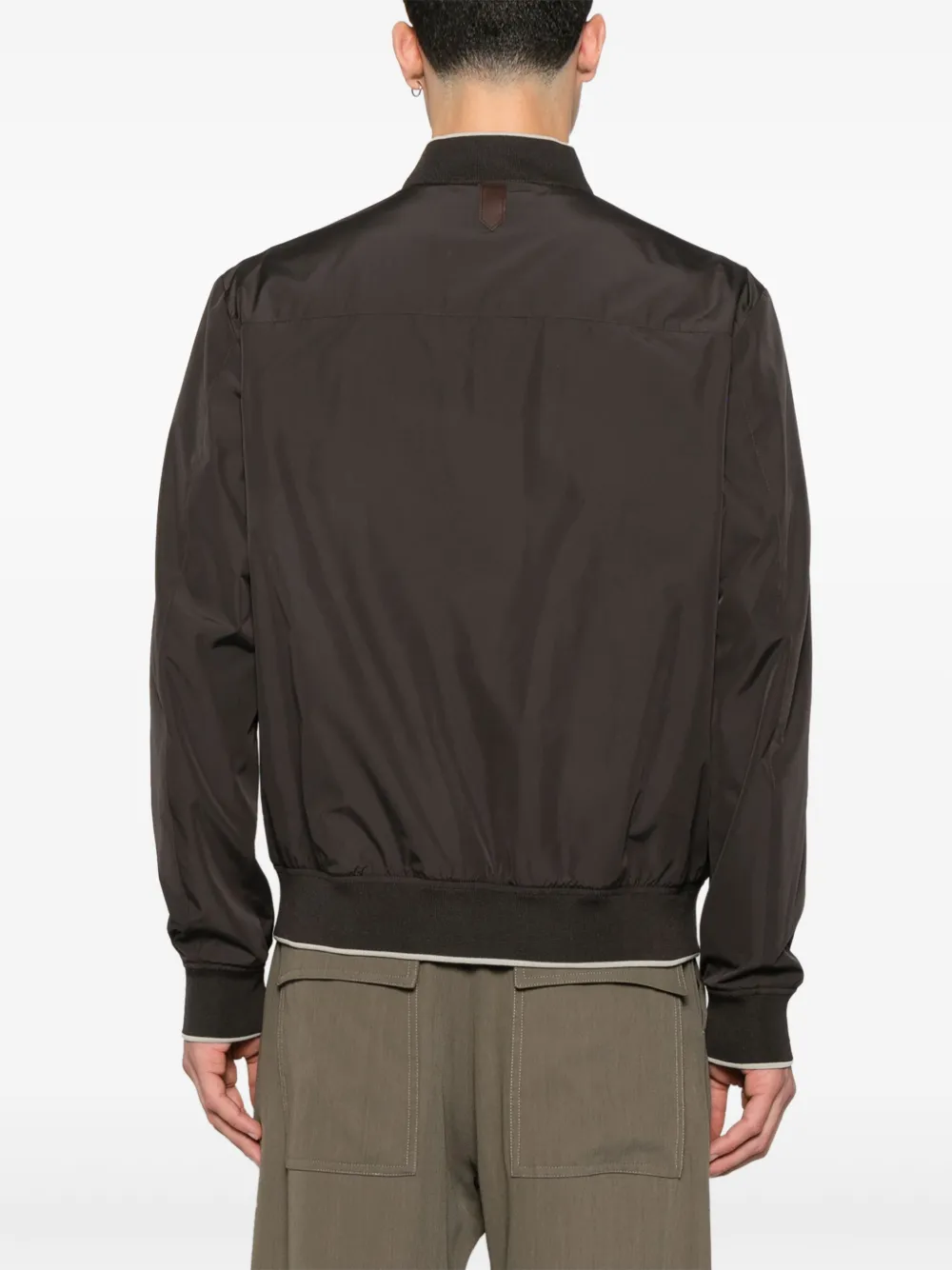 Canali Omkeerbaar bomberjack Bruin