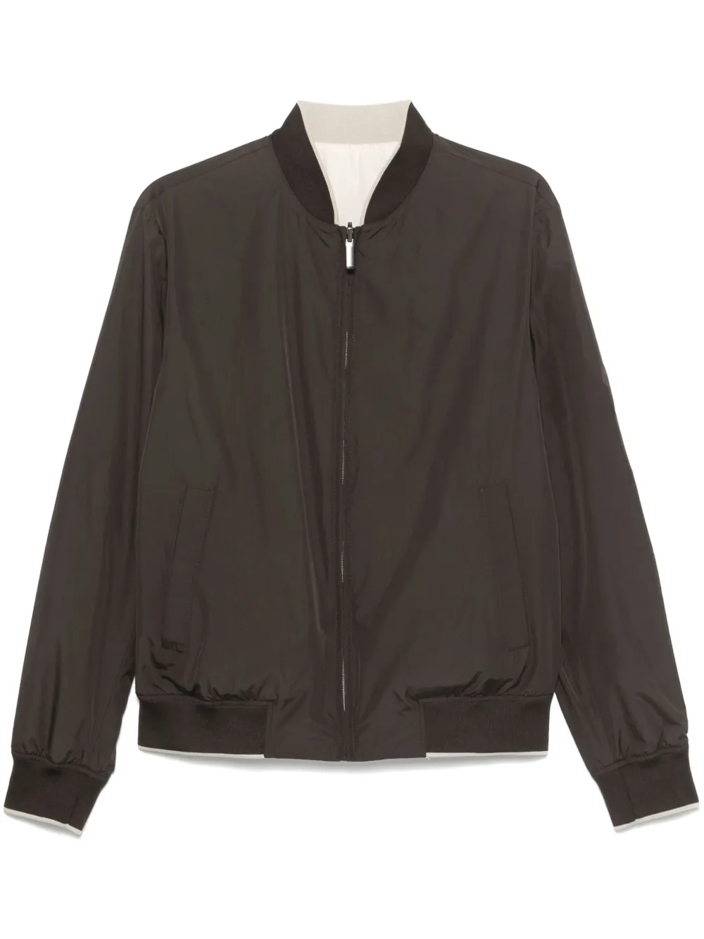 Canali Omkeerbaar bomberjack Bruin