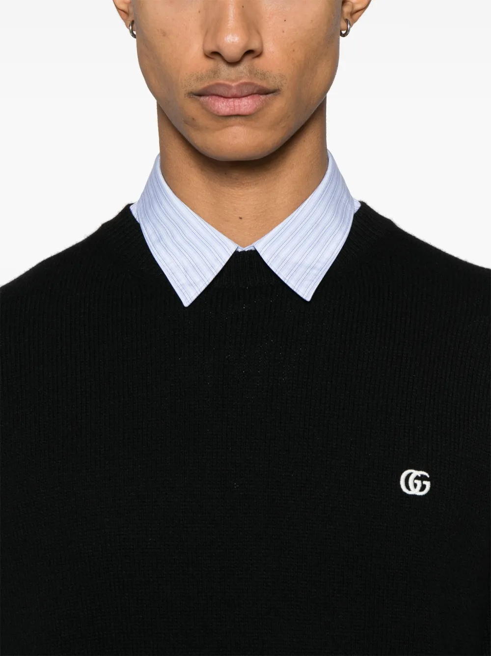 Gucci Top met geborduurd logo Zwart