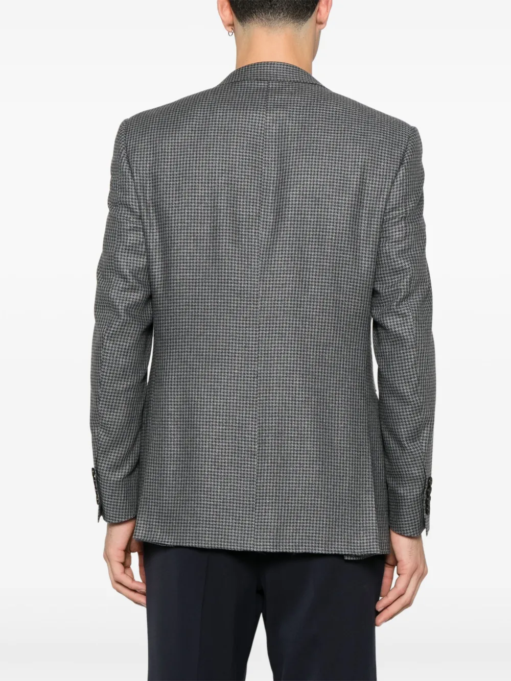Canali Blazer met pied-de-poule print Grijs