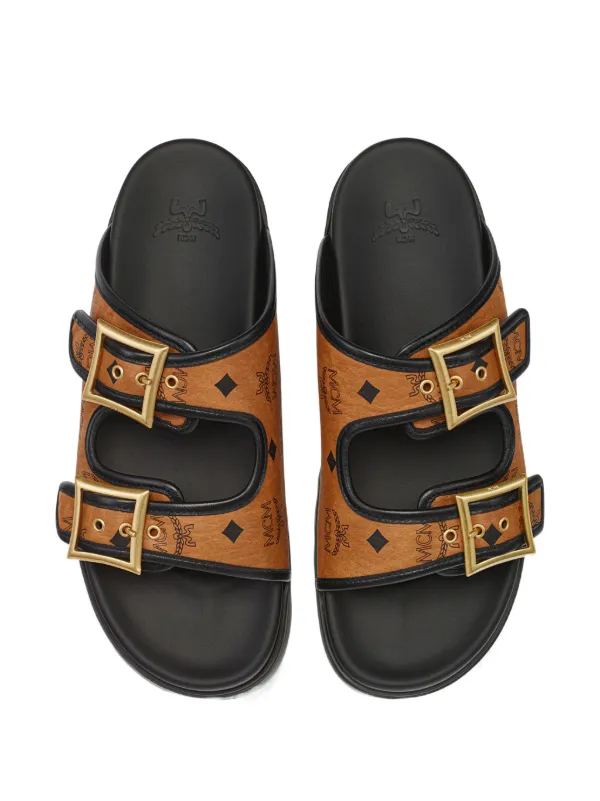 MCM visetosスライダーサンダル 45 IT / M Visetos Slide Sandals Cognac | MCM ®US