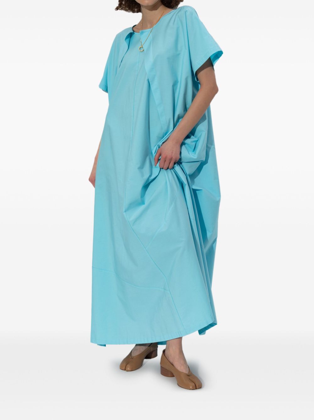 MM6 Maison Margiela cotton maxi dress - Blauw