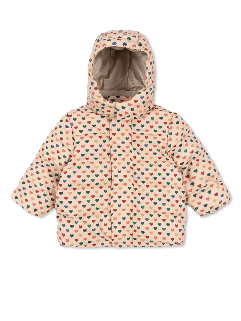 Konges Sløjd heart-print padded jacket - Pink