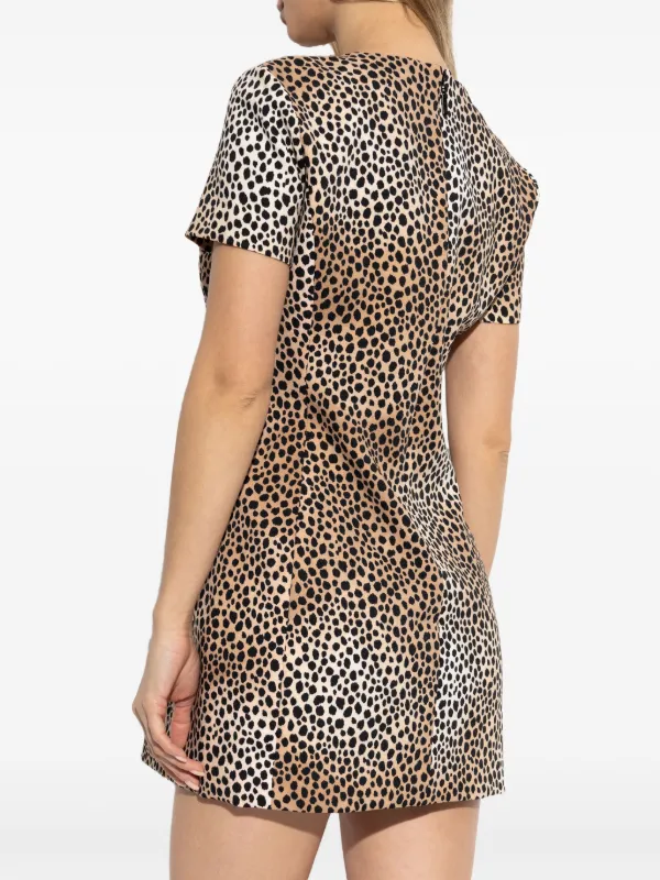 Michael Michael Kors cheetah-print Mini Dress | Neutrals | FARFETCH OM