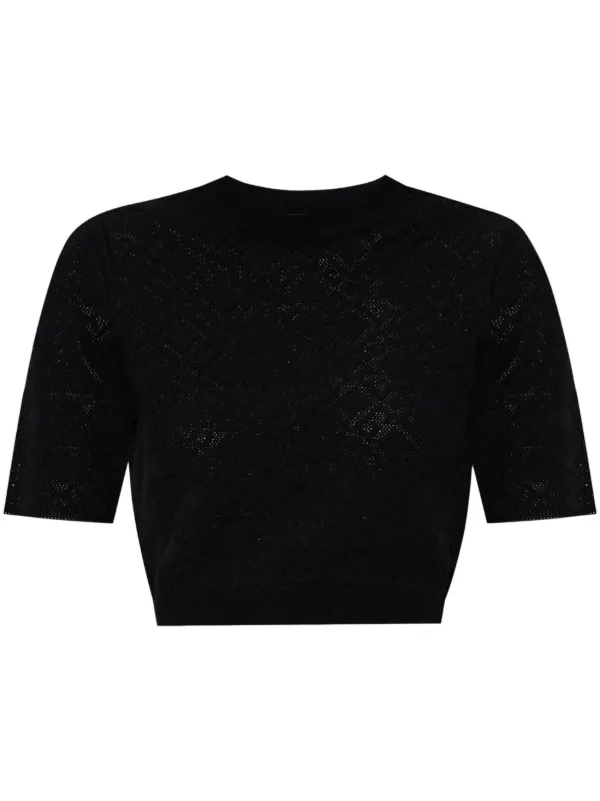 Givenchy Monogram Cropped T-shirt in Black