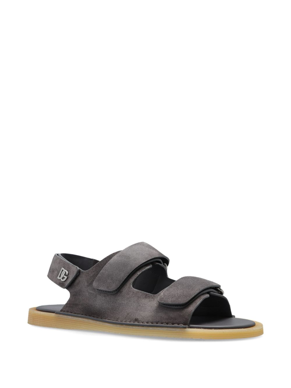 Dolce & Gabbana touch-strap leather sandals - Grijs