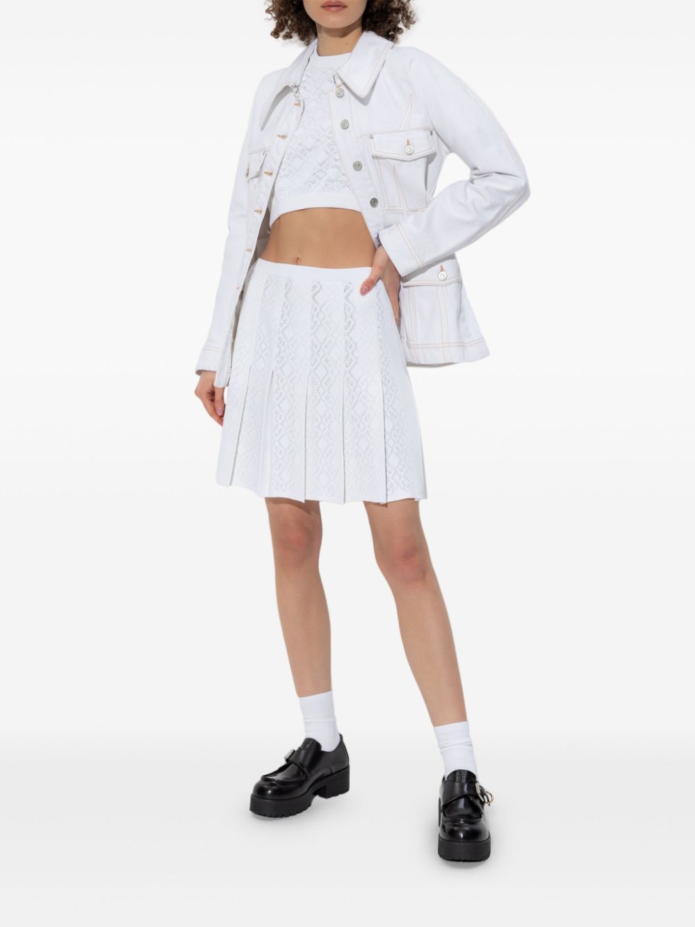 Givenchy pleated mini skirt - Wit