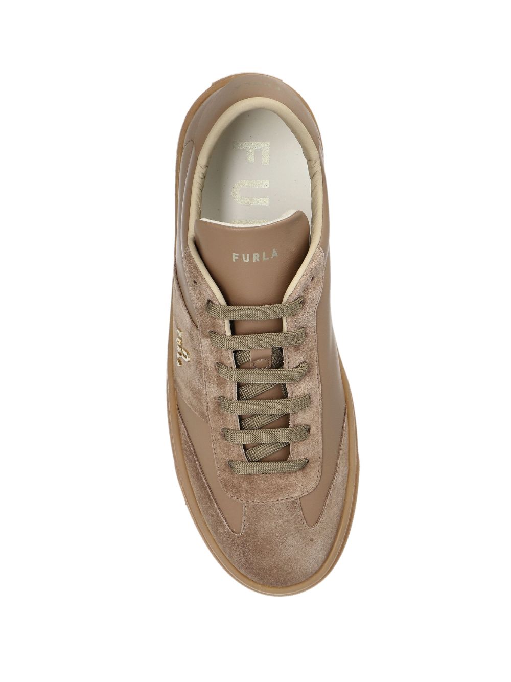 Furla leather sneakers Neutrals