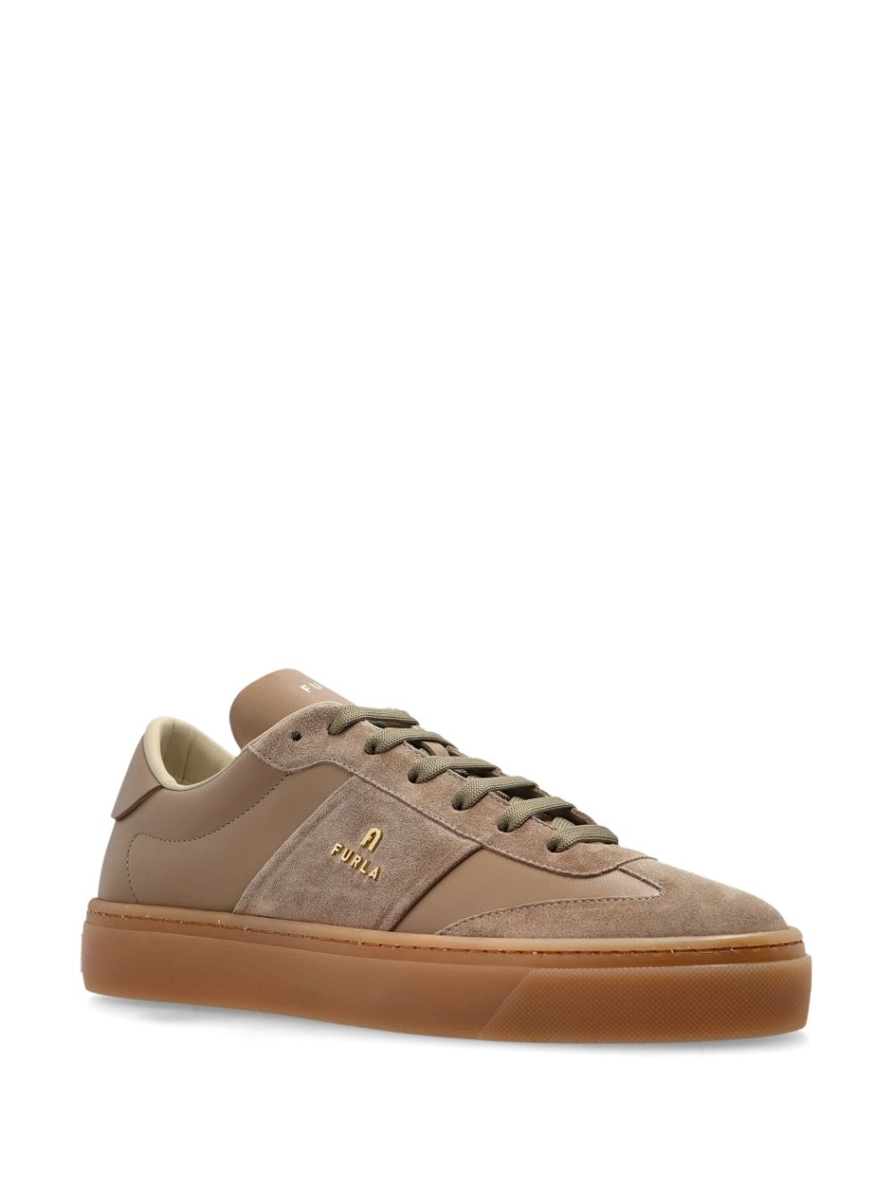 Furla leather sneakers Neutrals