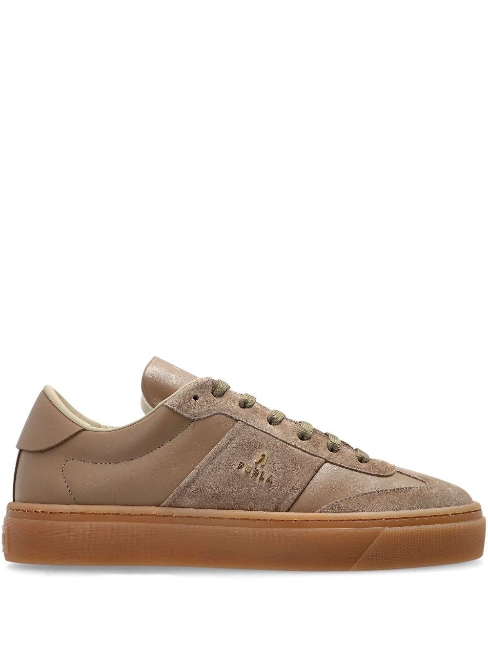 Furla leather sneakers Neutrals