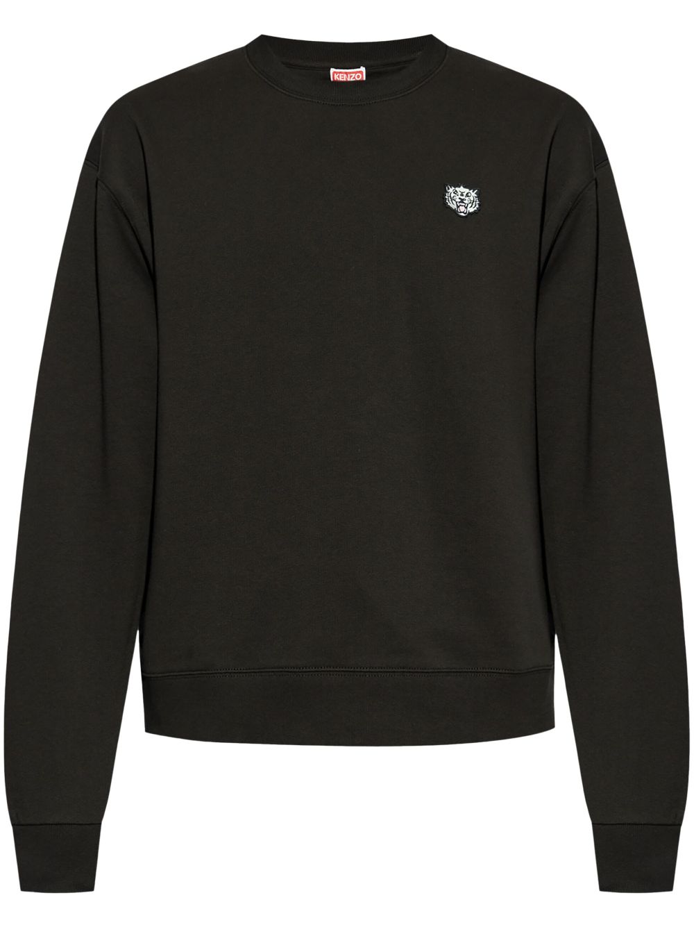 Kenzo logo-patch cotton sweatshirt - Black