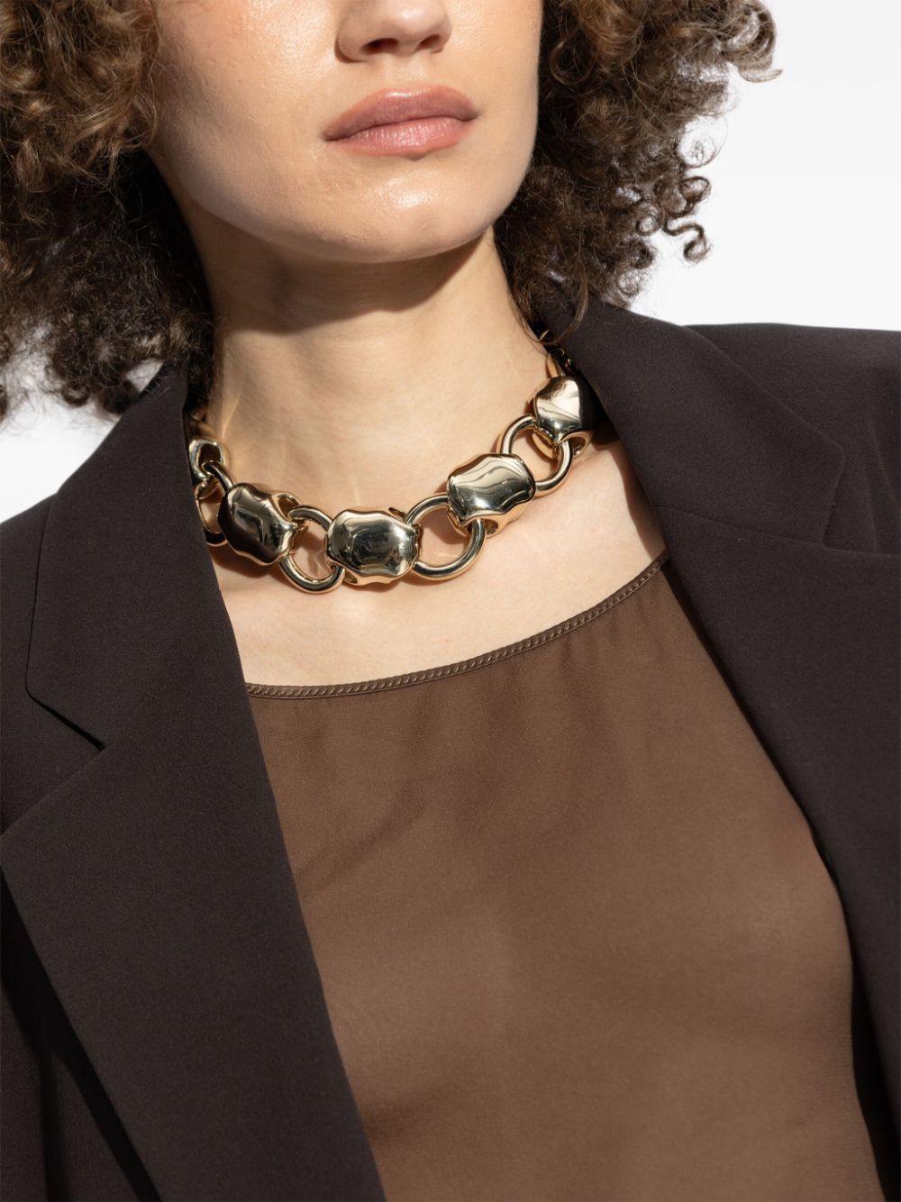 Saint Laurent rolo-chain necklace - Goud