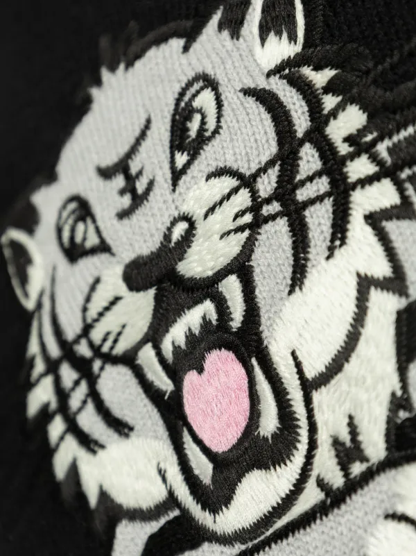 Kenzo logo-embroidered Cotton Sweatshirt | Black | FARFETCH