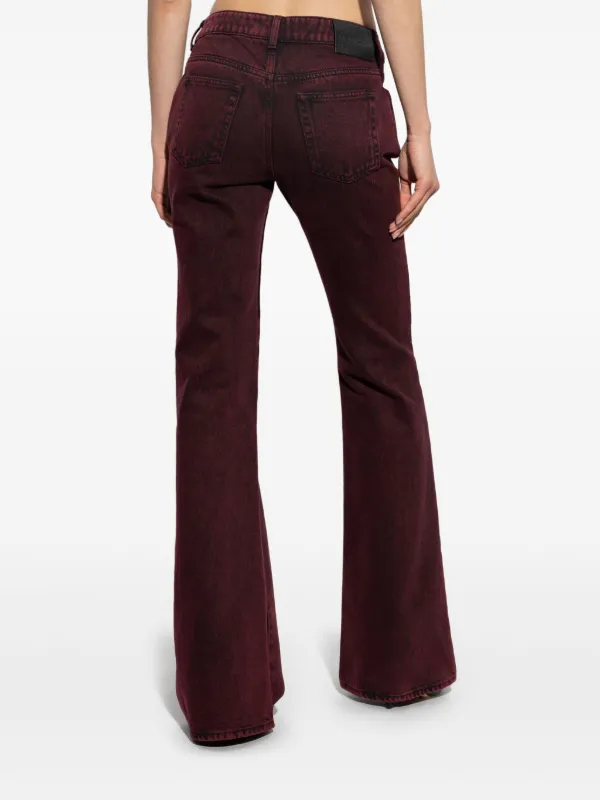 【送料&関税込】Alexander McQueen Flared Slim-fit Jeans Alexander McQueen Flared Jeans | Red | FARFETCH