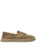 Kenzo Tiger-embroidered espadrilles - Brown