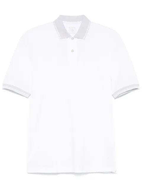 Eleventy piqué-weave polo shirt