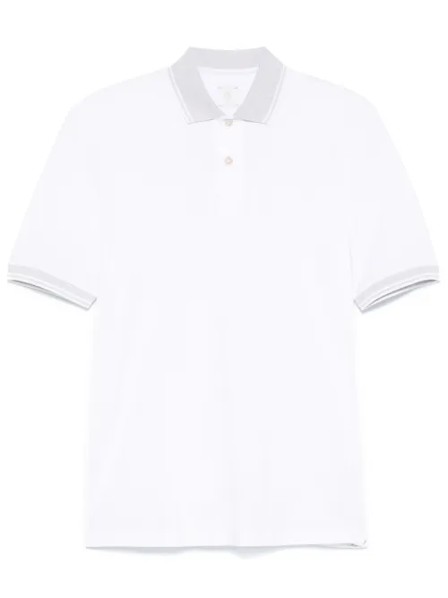 Polo en piqué à design ondulé - Eleventy - Modalova