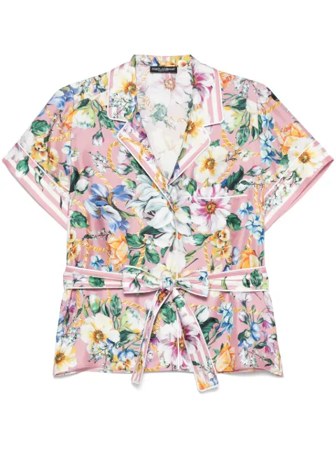 Dolce & Gabbana floral-print silk shirt