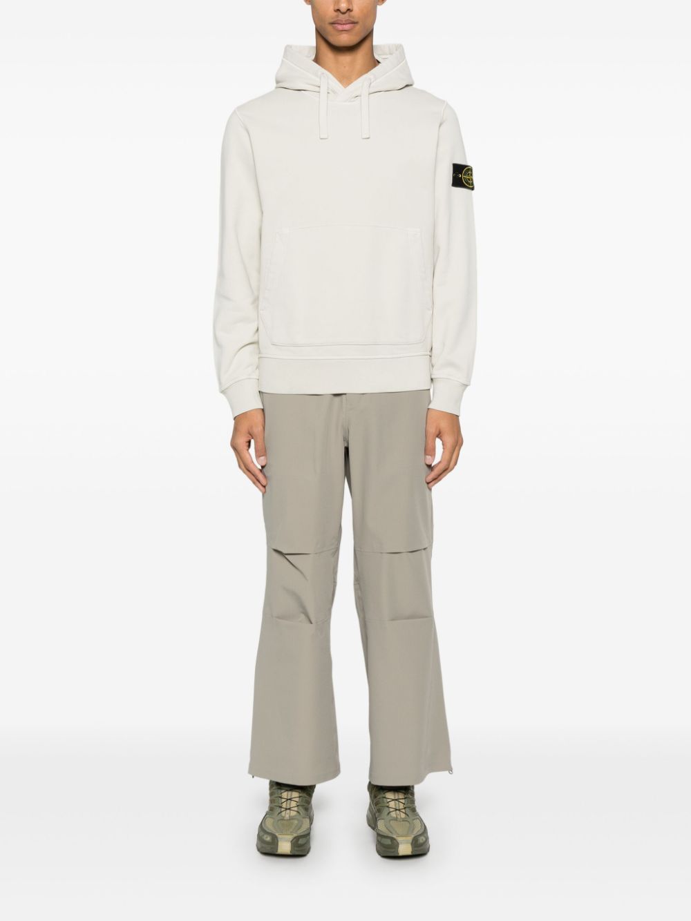 Stone Island Hoodie met Compass-logopatch - Beige