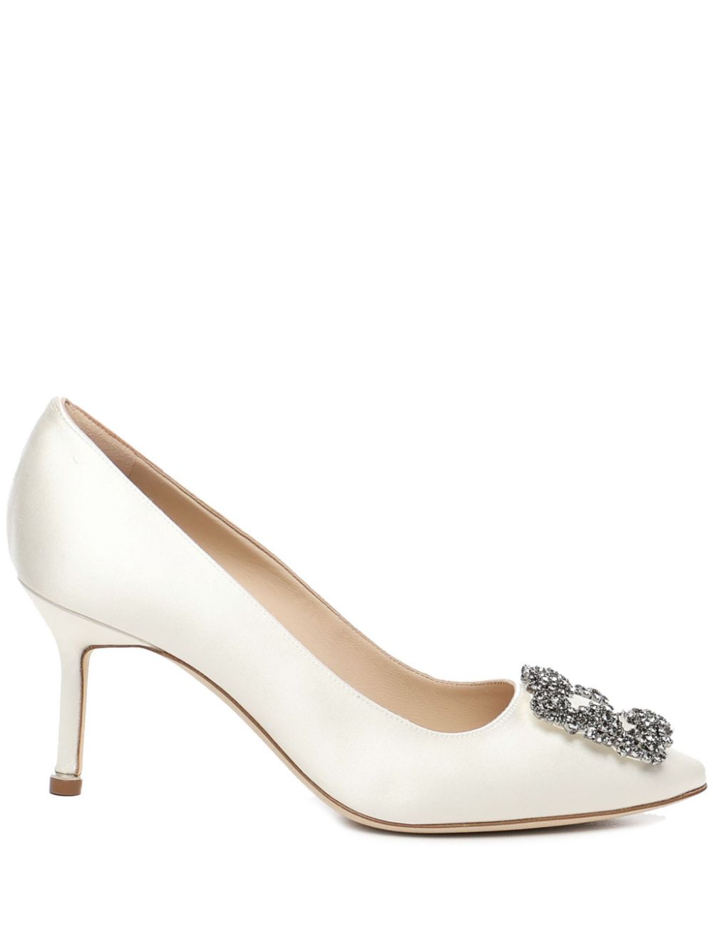 Manolo Blahnik 70 mm Hangisi pumps Wit