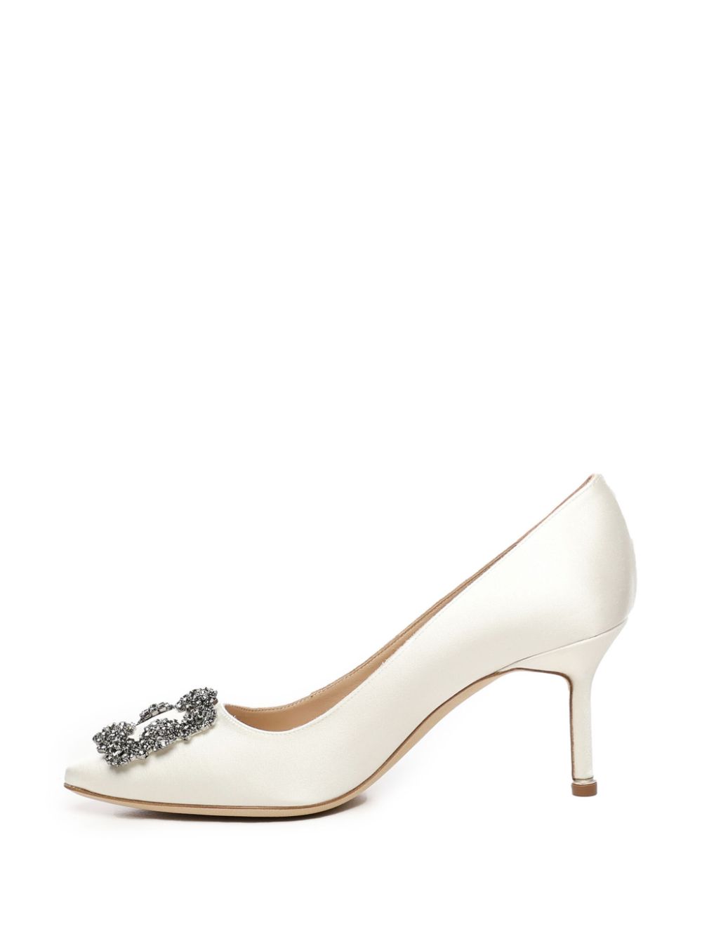 Manolo Blahnik 70 mm Hangisi pumps Wit