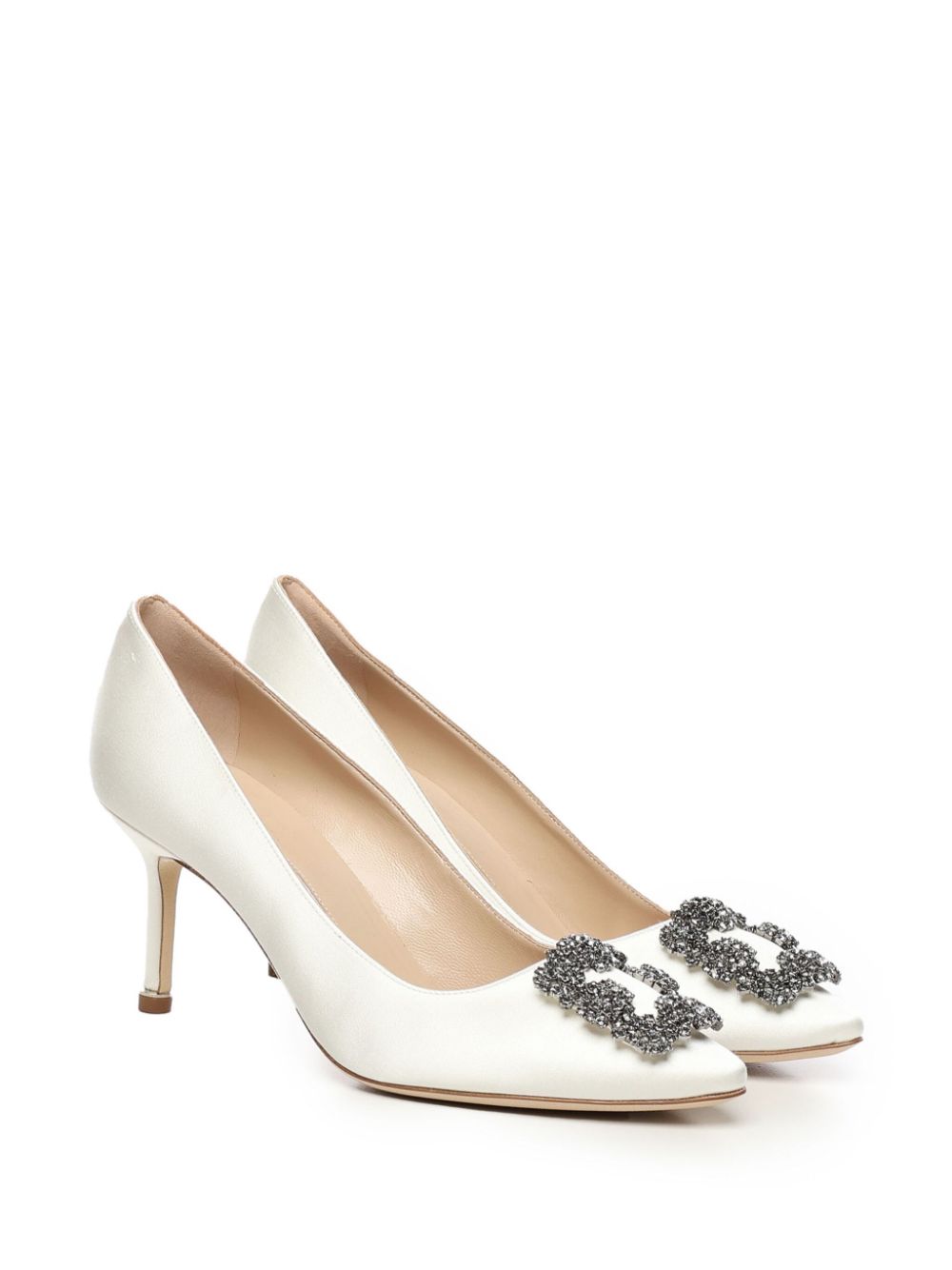 Manolo Blahnik 70mm Hangisi pumps - Wit