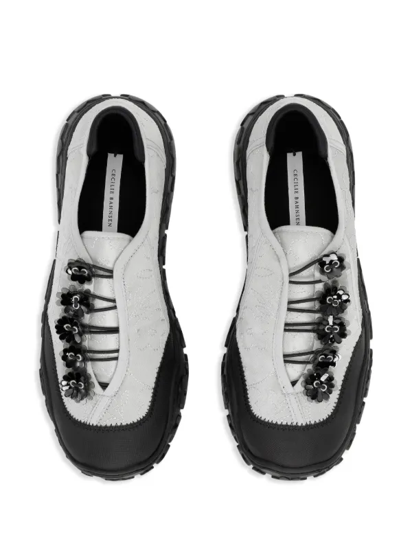 【CECILIE BAHNSEN】ALINAスニーカー ALINA | SNEAKER EMBROIDERED SATIN GREY