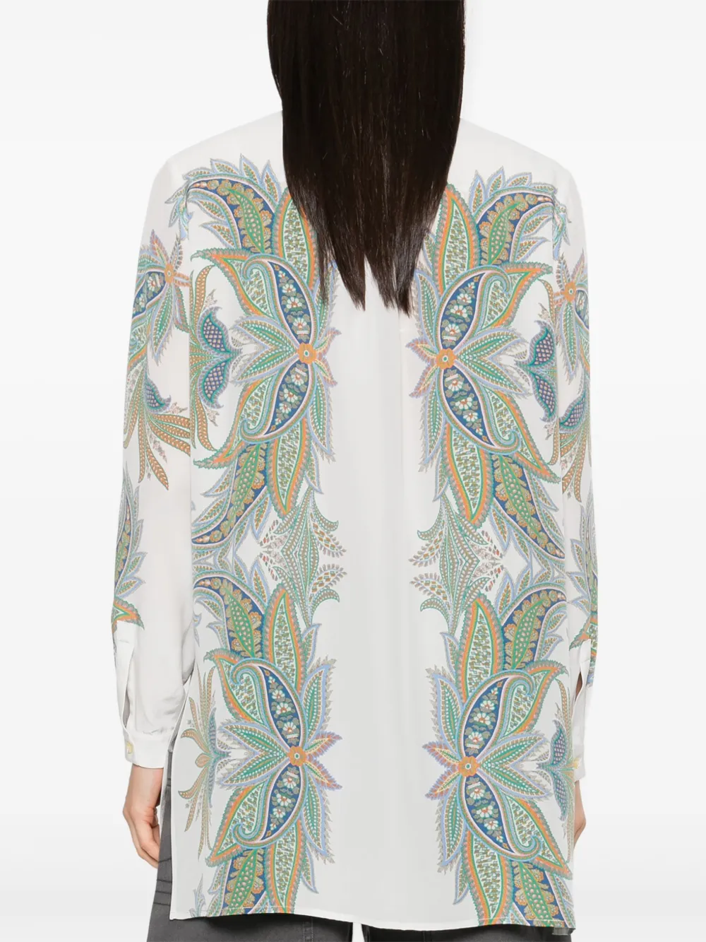 ETRO Blouse met paisley-print Blauw