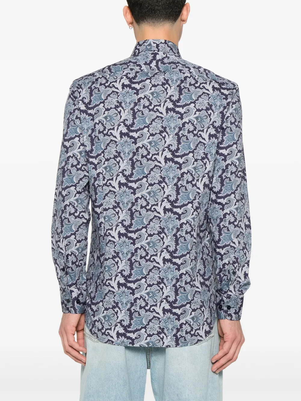 ETRO Overhemd met paisley-print Blauw