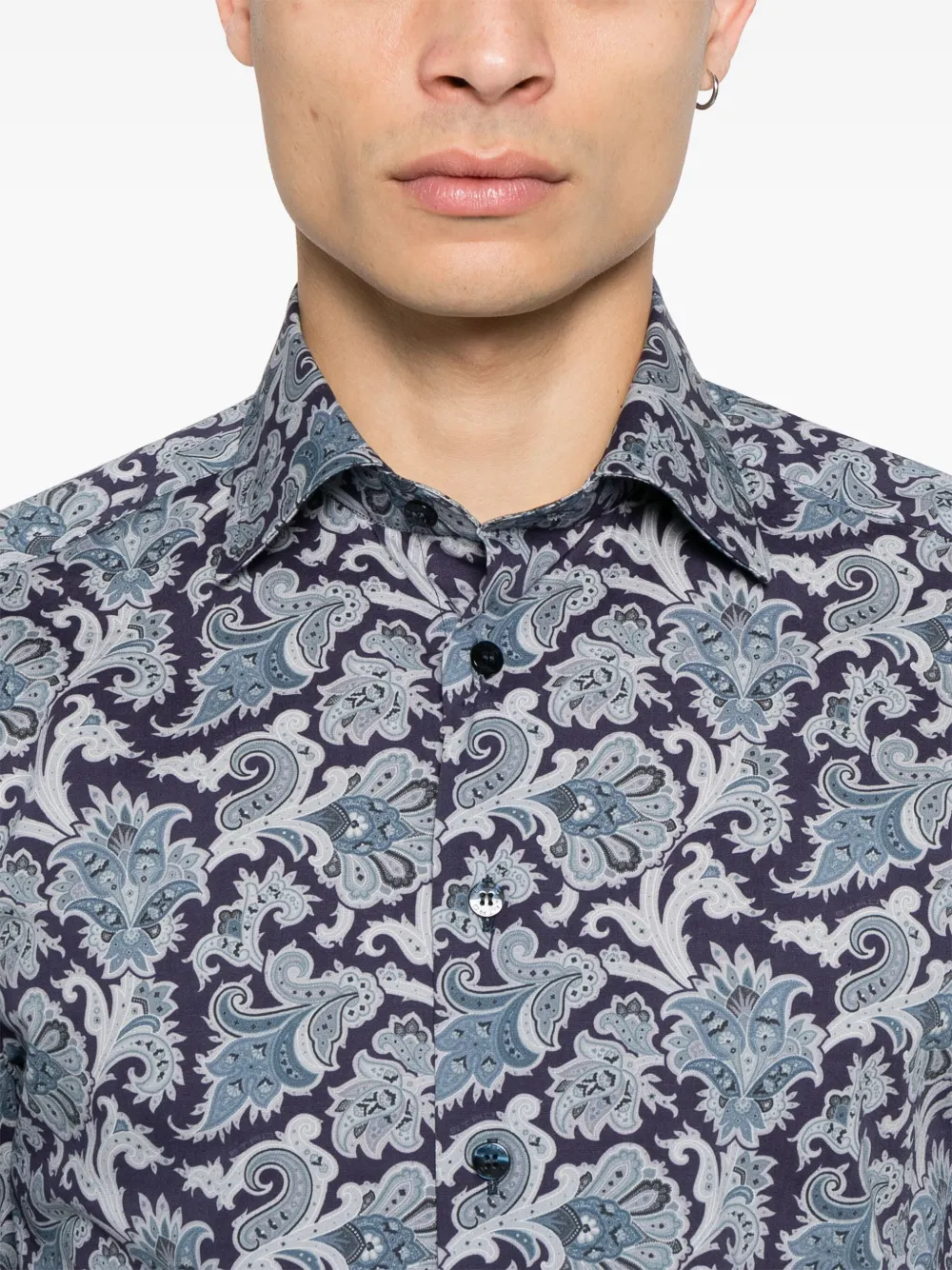 ETRO Overhemd met paisley-print Blauw